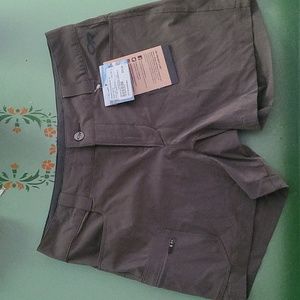 Outdoor Research Women's Ferrosi Shorts 5"inseam . Color is Mushroom.